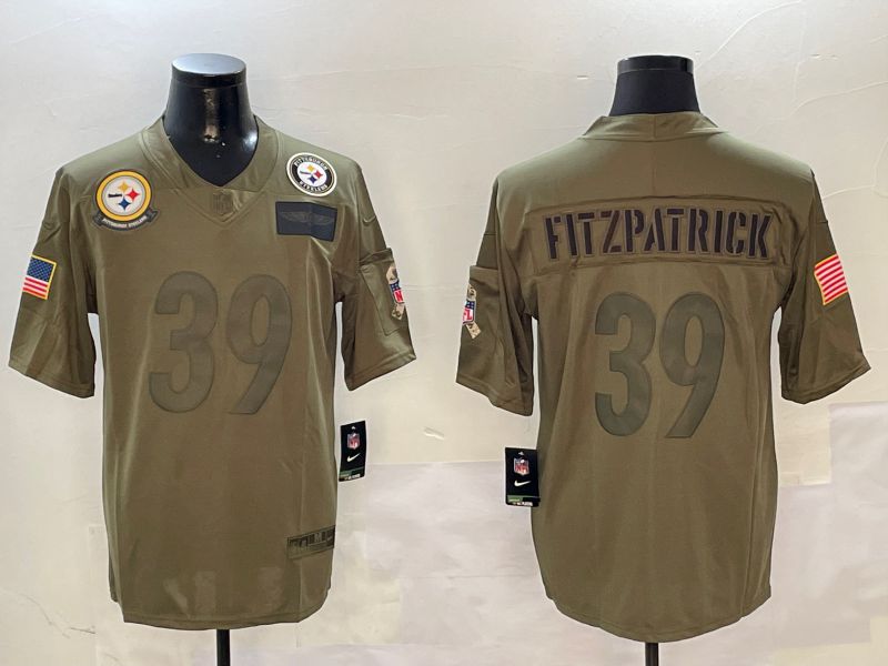Men Pittsburgh Steelers #39 Fitzpatrick Green 2024 Nike Limited NFL Jersey style 01081->san diego padres->MLB Jersey